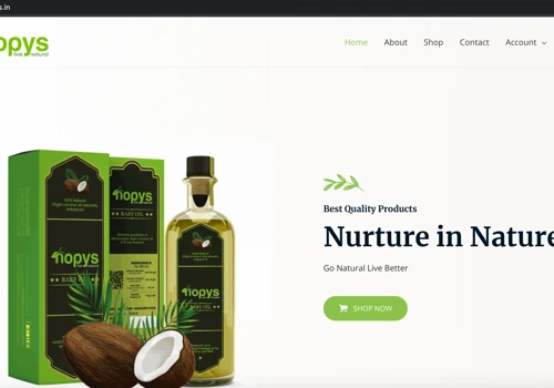 Ecommerce website for Nopys