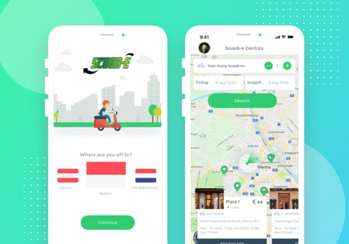 SCOOB-E Hybrid iOS & Android mobile app
