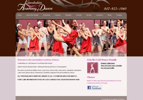 Lincolnshire Academy of Dance: Custom Wordpress website