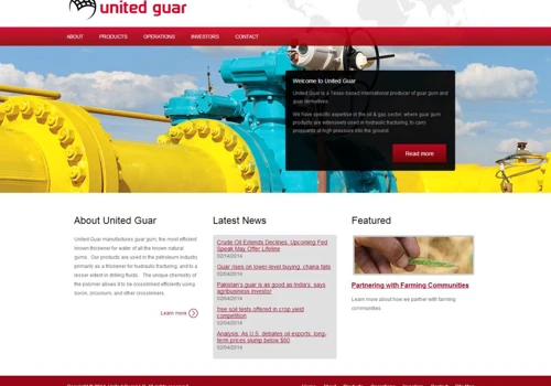 Corporate website for United Guar