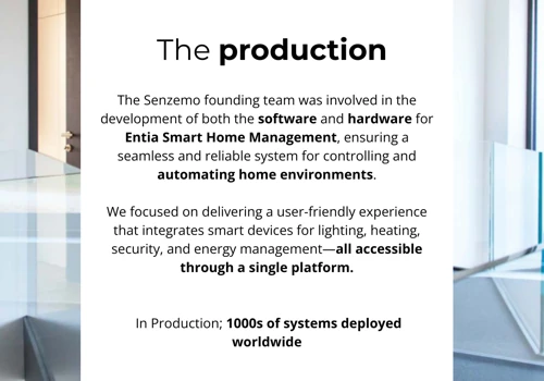 Custom project Entia Smart Home Management system