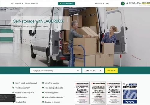 Custom web development for Lagerbox