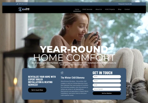 Website Re-Design MaineShore Mechanical
