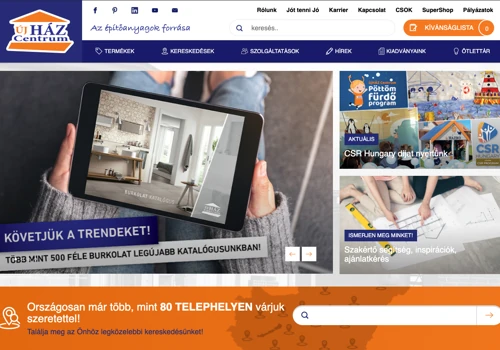 Magazine-style online ecosystem for the biggest construction store chain of Hungary