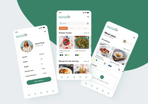 Mobile Application with Meal Planner and Recipes