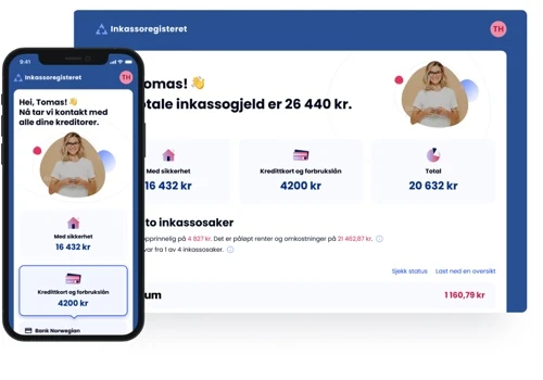 Inkassoregisteret - helping to get out of debts