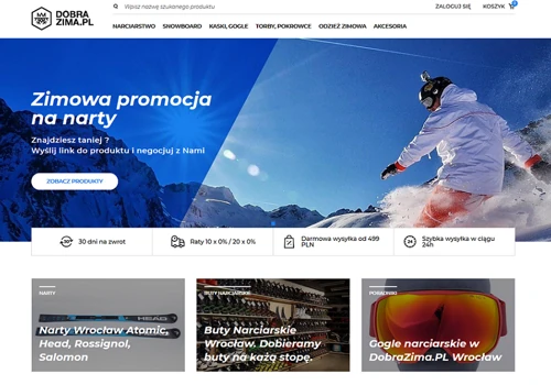 Online store offering a wide range of winter equipment and accessories