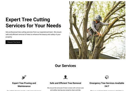 Tree Service Business Web Page