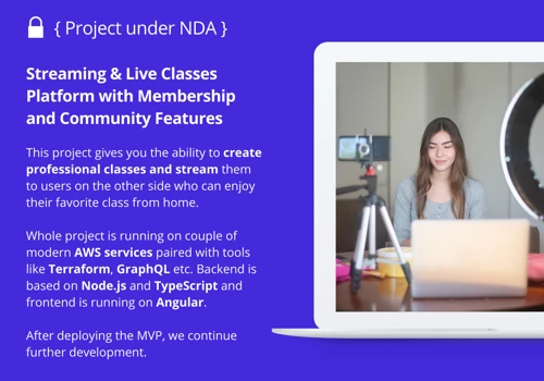 Streaming and Live Classes platform for creators