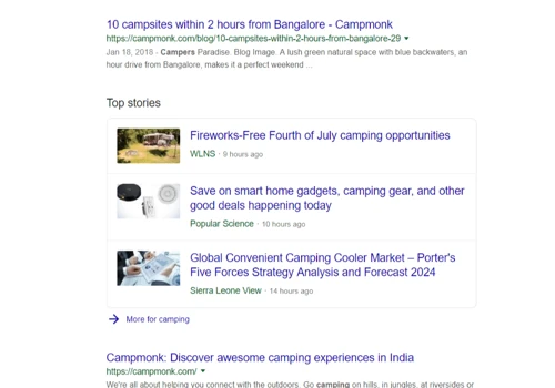 Ranking on The 1st Page of Google