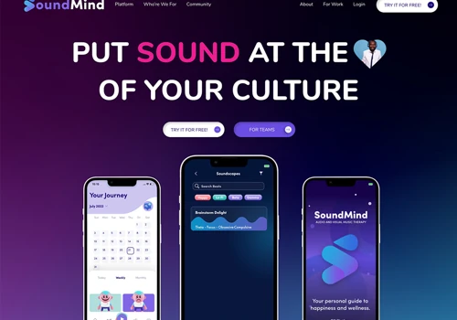 Signature Series Website for Mental Wellness App