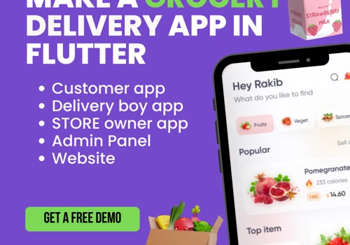 On demand grocery delivery app