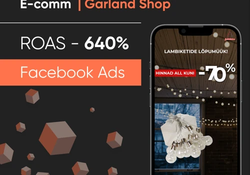 Facebook Ads for Garland shop. ROAS 640%