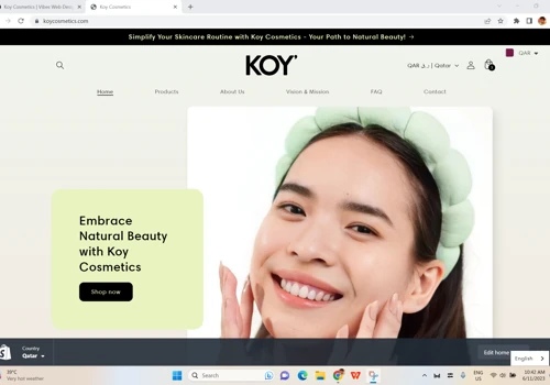 Web Design - Koy Cosmetics