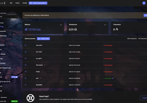 Full Web Platform - Game Server Website