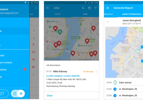 Mobile CRM system for cleaning