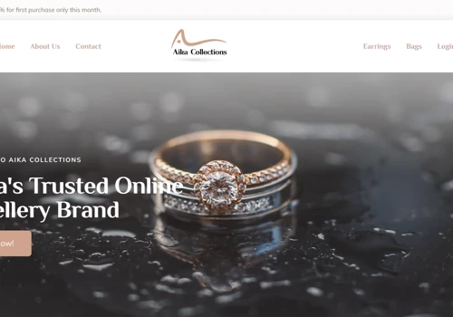 Website Design for Aika Collections