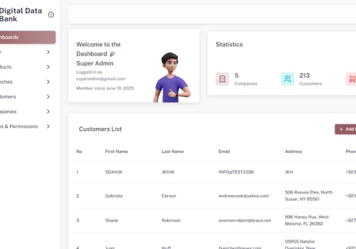 Digital Data Bank (CRM portal)