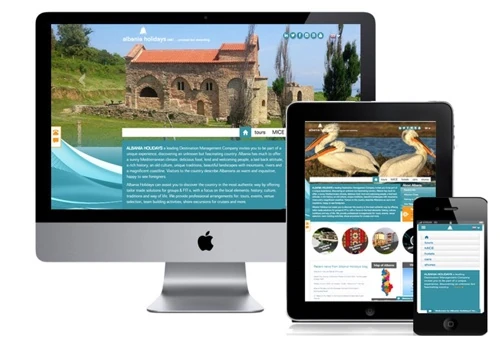 Albania Holidays website and branding