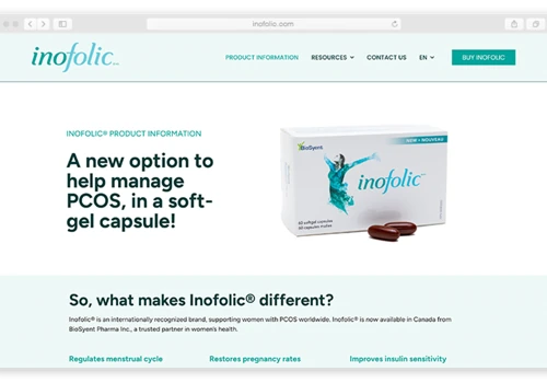 Inofolic - Product Website and Patient Material