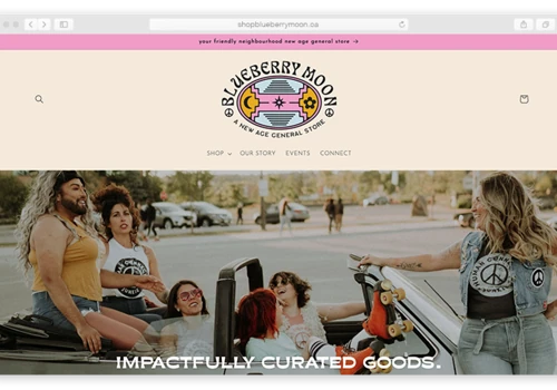 Blueberry Moon - Ecommerce website