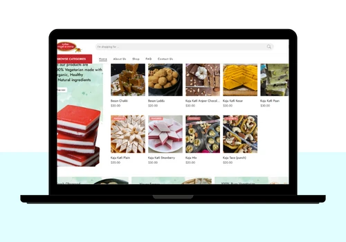 Indian Royal Sweets - eCommerce website
