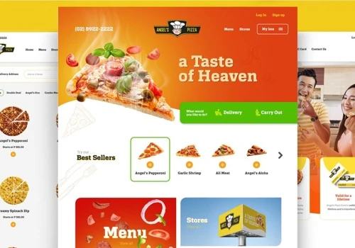 Website for Angels Pizza