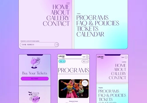 Website Design for Lumina Theatre