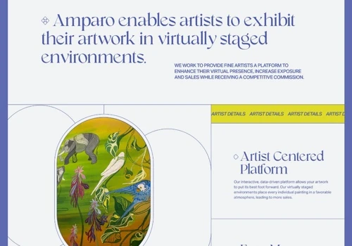 Identity and Website for Amparo Art