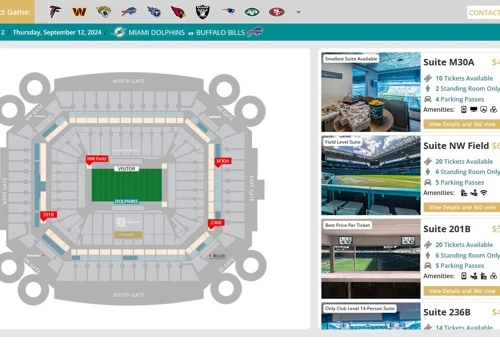 Suite View for the Miami Dolphins