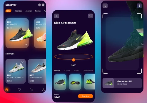 Online Shoes Store Mobile App Design and UI