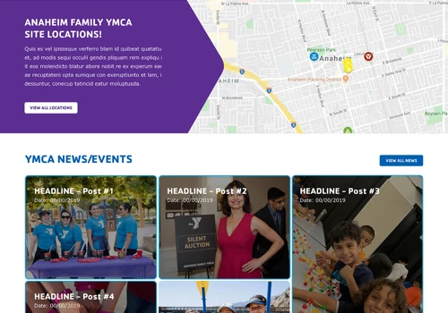 YMCA Website UI and UX
