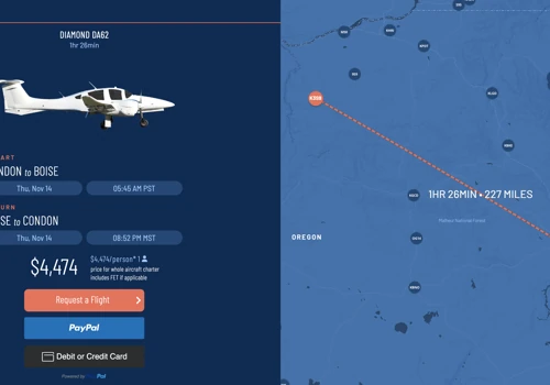 Private Aircraft Charter booking application