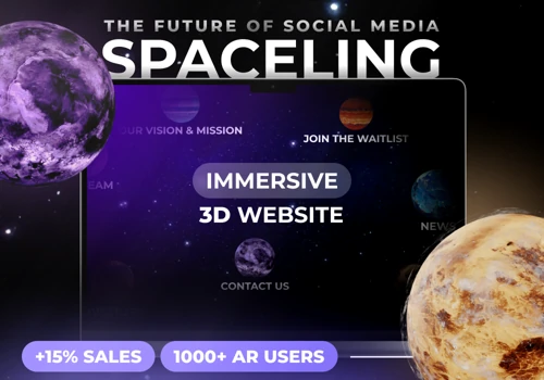 Three.js Immersive Website for a Social Platform