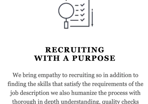 RECRUITING WITH A PURPOSE