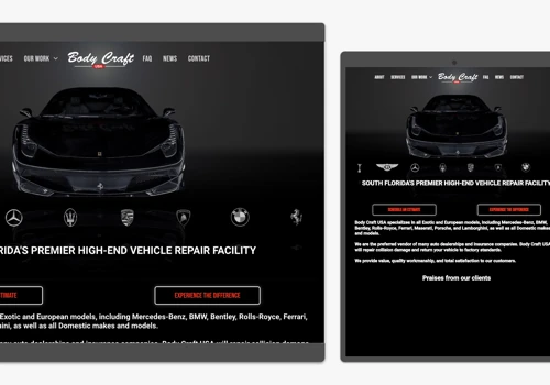 Auto Body Shop Site