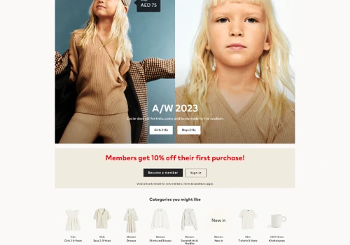 H&M, eCommerce Store