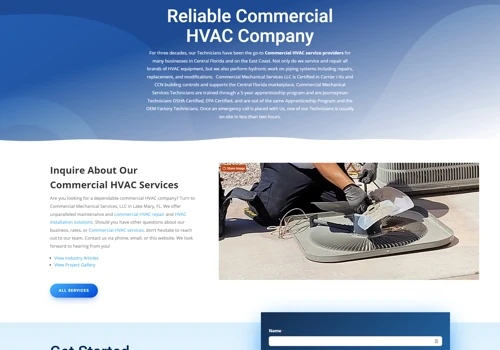 Website Redesign For Commercial HVAC Company
