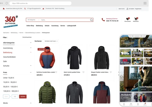 Planning and development of an online shop