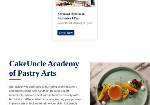 CAPA College – Pastry Arts Academy Website by Cake