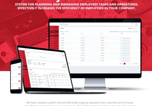 Project Desk 2.0 -system for planning and managing employees tasks and operations.