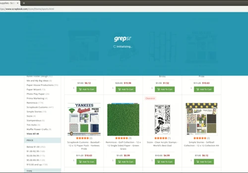 Grepsr for Chrome - Initialization