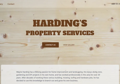 Bespoke Website for Harding's Property Services