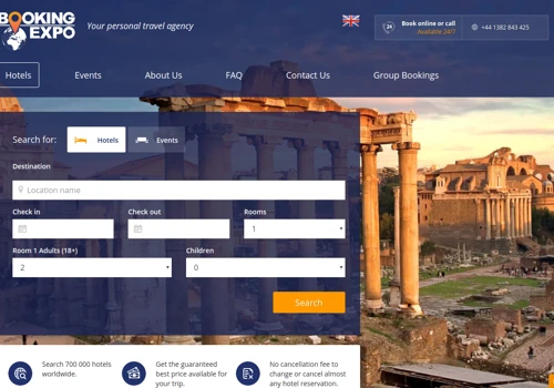 User Interface SPA for Internet Booking Engine for Hotels