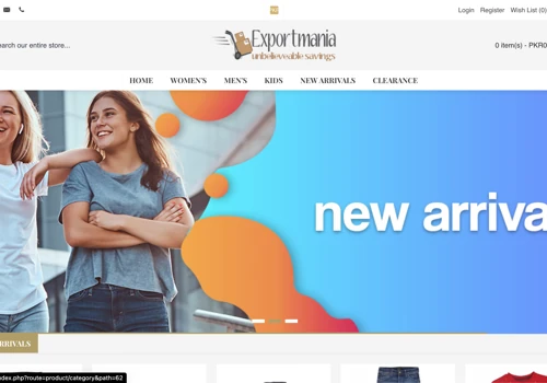 ExportMania Ecommerce Website