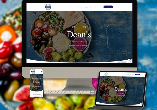 Deans Mediterranean Imports Restaurant Website Design