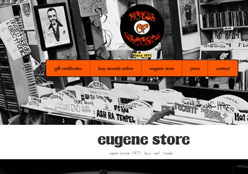 Record Store Website Design