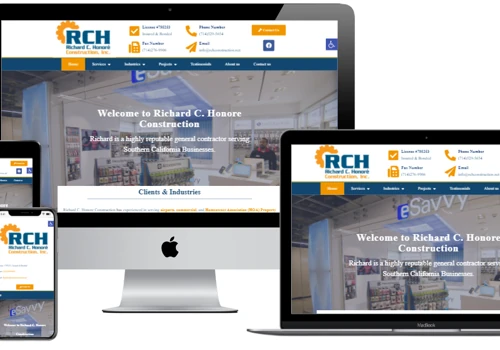 Web Design for Richard C Honore Construction