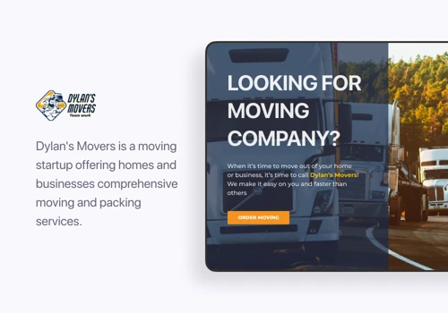 Full-stack web development for a moving startup