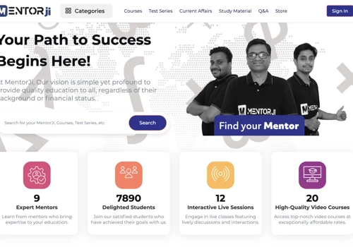 MentorJi - India's tod e-learning platform